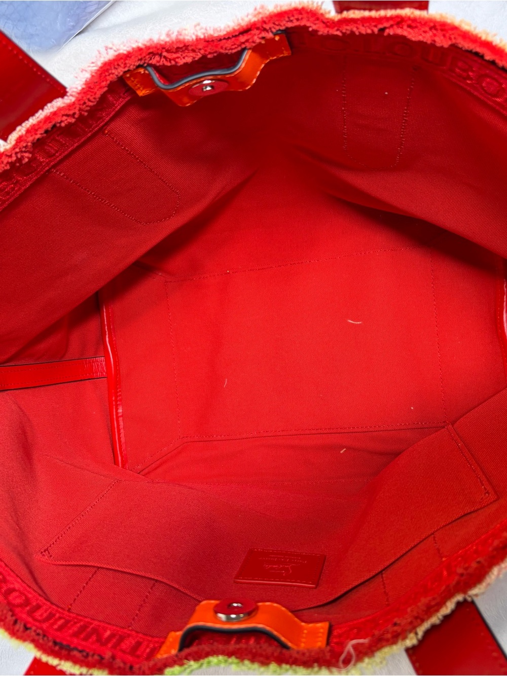 Christian Louboutin Neon Graffiti Gradient Tote in Orange, Pink & Green - Picture 5 of 6